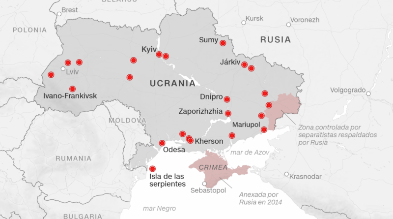 afectan los viajes a Ucrania por culpa de Rusia y Ucrania en la guerra